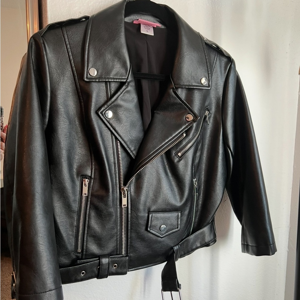 Vixen by Micheline Pitt Black Leather Jacket